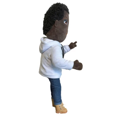 Our Brown Boy Joy Original My Friend White Hoodie Baby Doll 1 2 Our Brown Boy Joy Original My Friend White Hoodie Baby Doll 1 - Image 2