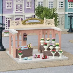 Calico Critters Town Series Blooming Flower Shop, Fashion Dollhouse Playset With Furniture And Accessories