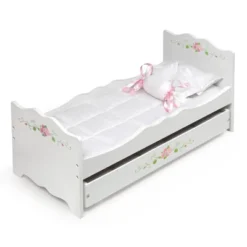 Badger Basket White Rose Doll Bed With Trundle -Doll Sale Shop GUEST 04f2adbf 0cd2 4e7c af51 2a9d45ef96bd