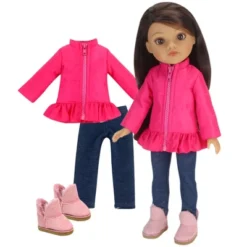 Sophia’s 3 Piece Winter Outfit With Boots For 14.5" Dolls, Hot Pink -Doll Sale Shop GUEST 1143fcad e4ce 49a3 9275 6e41d8aa96e3