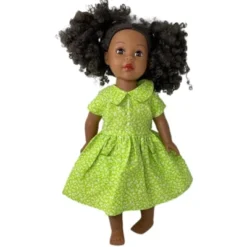 Doll Clothes Superstore Matching Designer Long Lime Dress For Girl And Dolls Size 5 -Doll Sale Shop GUEST 18f27675 c9e1 4412 9510 53735d3bf54b