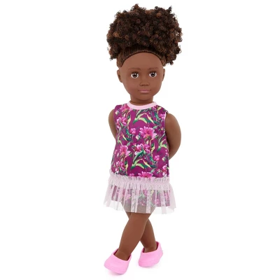 Our Generation Lucia 18" Fashion Doll With Faux-Fur Jacket & Floral Dress 1 Our Generation Lucia 18" Fashion Doll With Faux-Fur Jacket & Floral Dress