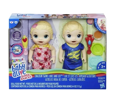 Baby Alive Snackin Twins Luke And Lily Dolls | Blonde Hair 1 Baby Alive Snackin Twins Luke And Lily Dolls | Blonde Hair