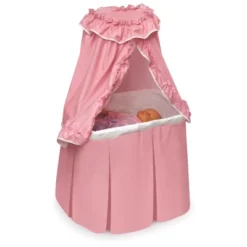 Badger Basket Kisses Rocking Doll Bassinet - Pink/White -Doll Sale Shop GUEST 1f3ec27c 91d3 4783 b613 970c239a19ce