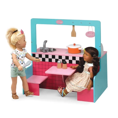 Badger Basket Retro Diner And Kitchen Doll Playset With Accessories 6 Badger Basket Retro Diner And Kitchen Doll Playset With Accessories - Image 6