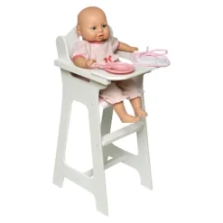 Badger Basket Doll High Chair With Accessories And Free Personalization Kit - White/Pink/Gingham -Doll Sale Shop GUEST 246c765c 78db 47f9 8db4 7f1970516c93