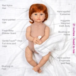 Paradise Galleries Reborn Toddler - Once Upon A Princess, 20 Inch Made In GentleTouch Vinyl, Red Hair, 6-Piece Realistic Baby Doll Gift Set -Doll Sale Shop GUEST 247bd450 8bad 4dea b90a 2b7836d8f917