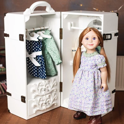 The Queen's Treasures 18 Inch Doll Furniture,Clothes Storage Trunk Case 1 The Queen's Treasures 18 Inch Doll Furniture,Clothes Storage Trunk Case