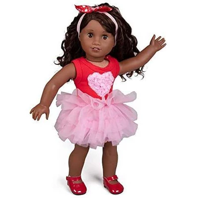 Dress Along Dolly Pink Heart Outfit For American Girl Doll 2 Dress Along Dolly Pink Heart Outfit For American Girl Doll - Image 2