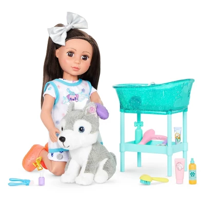 Glitter Girls Pet Grooming & 6" Dog Plush Husky Accessory Playset For 14" Dolls 3 Glitter Girls Pet Grooming & 6" Dog Plush Husky Accessory Playset For 14" Dolls - Image 3