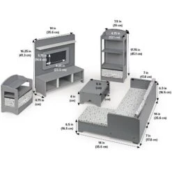 Media Room Furniture Set For 18" Dolls - Gray/White -Doll Sale Shop GUEST 29e93ae5 e0b1 497f 9781 81eb7011ba0c