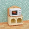 Calico Critters Microwave Cabinet, Dollhouse Furniture And Accessories With "Working" Features
