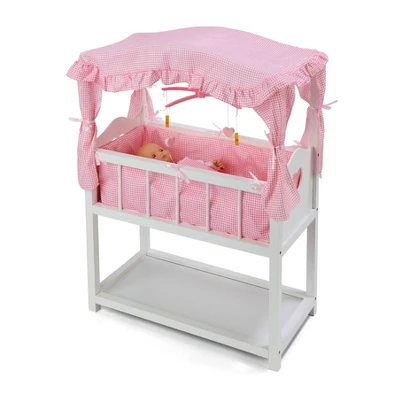 Badger Basket Doll Canopy Crib With Mobile & Storage Bins 6 Badger Basket Doll Canopy Crib With Mobile & Storage Bins - Image 6