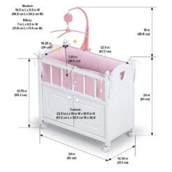 Badger Basket Cabinet Doll Crib With Gingham Bedding And Free Personalization Kit - White/Pink 17 Badger Basket Cabinet Doll Crib With Gingham Bedding And Free Personalization Kit - White/Pink -Doll Sale Shop GUEST 38d05b4c 72f5 427f 8dd7 df429d55c13c