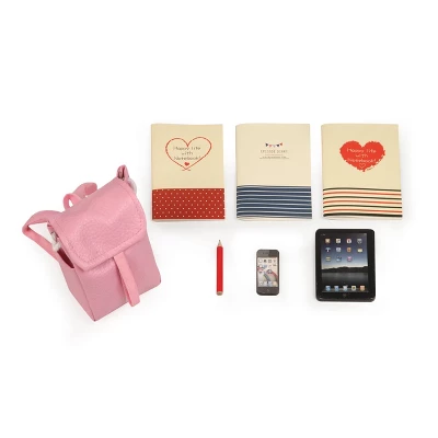 Badger Basket Back-to-School Doll Desk And Chair With Accessories 2 Badger Basket Back-to-School Doll Desk And Chair With Accessories - Image 2