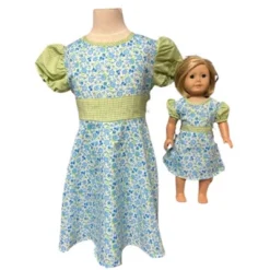 Doll Clothes Superstore Size 6 Matching Girl And Doll Blue Flower Dresses