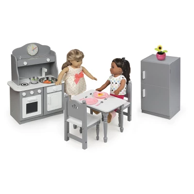 Kitchen Furniture Set For 18" Dolls - Gray/White 4 Kitchen Furniture Set For 18" Dolls - Gray/White - Image 4