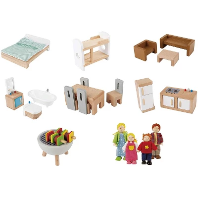 Hape Wooden 10 Room Extravagant Family Play Mansion Dollhouse Set With 4 Dolls, Realistic Effects, And Furniture Accessories For Ages 3 And Up 3 Hape Wooden 10 Room Extravagant Family Play Mansion Dollhouse Set With 4 Dolls, Realistic Effects, And Furniture Accessories For Ages 3 And Up - Image 3