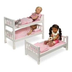 Badger Basket 1-2-3 Convertible Doll Bunk Bed With Bedding - Pink/Stripe -Doll Sale Shop GUEST 54923840 f052 44e7 a428 88ef7aa68c3e