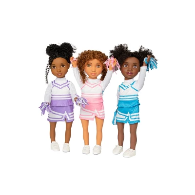 Healthy Roots Purple/White Cheerleader Outfit For Dolls 2 Healthy Roots Purple/White Cheerleader Outfit For Dolls - Image 2