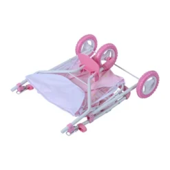 Olivia's Little World Double Twin Baby Doll Pram Stroller Pink Stars OL-00012 -Doll Sale Shop GUEST 62eff4fb fdab 4e56 bac7 4c9823a4f032