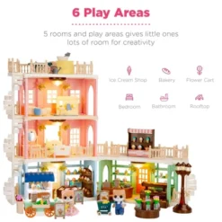 Best Choice Products Deluxe Cottage Dollhouse Mansion Pretend Toy Playset W/ 225 Accessories And Tiny Critters For Kids -Doll Sale Shop GUEST 665dc0d7 727e 4571 b71d 0678ada736cf