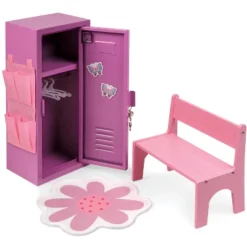 Badger Basket School Style Single Doll Locker Set With Bench, Rug And Accessories - Purple/Pink -Doll Sale Shop GUEST 690e3696 6824 44c3 ab1f 744bd3bc1cf4