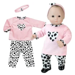Sophia’s 3 Piece Dalmatian Print Set For 15" Dolls, Pink -Doll Sale Shop GUEST 6bb4b847 705f 4dd2 ba3d 92620946252a