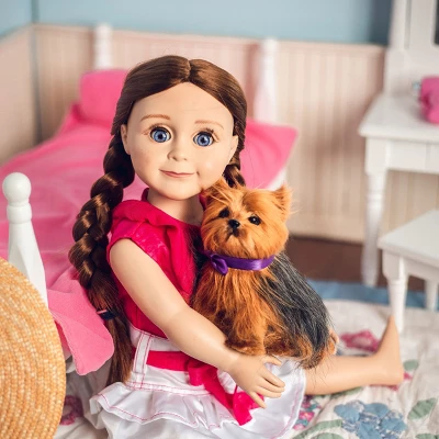 The Queen's Treasures Teacup Yorkie Puppy, Collar, & Leash For 18" Dolls 2 The Queen's Treasures Teacup Yorkie Puppy, Collar, & Leash For 18" Dolls - Image 2