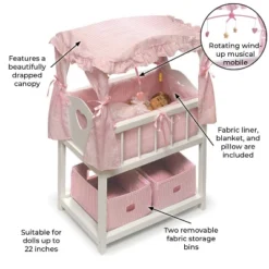 Badger Basket Doll Canopy Crib With Mobile & Storage Bins 17 Badger Basket Doll Canopy Crib With Mobile & Storage Bins -Doll Sale Shop GUEST 72b16dc5 3e92 4f85 91fd 6a91919204e9