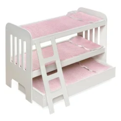 Badger Basket Trundle Doll Bunk Bed With Ladder And Free Personalization Kit - White/Pink -Doll Sale Shop GUEST 72fc6c4b ebd9 4042 b411 870874cdca18