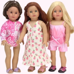 Sophia’s Pineapple Print Maxi Dress For 18" Dolls, Ivory -Doll Sale Shop GUEST 7b8861ea 887e 424e b194 7a20d3fc4001