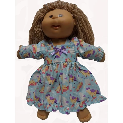 Size 7 Matching Girl And Doll Unicorn Print Nightgown 3 Size 7 Matching Girl And Doll Unicorn Print Nightgown - Image 3