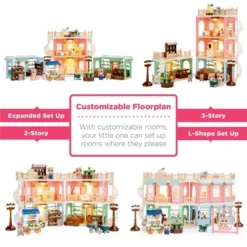 Best Choice Products Deluxe Cottage Dollhouse Mansion Pretend Toy Playset W/ 225 Accessories And Tiny Critters For Kids -Doll Sale Shop GUEST 7cf87bbf 24ec 4c5d bc44 7562ce0eb620