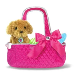 Sophia’s Quilted Tote Bag Doll Carrier With Pockets, Hot Pink