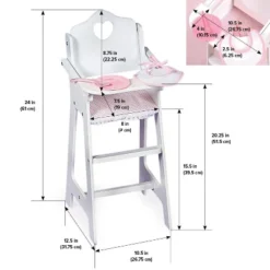 Badger Basket Doll High Chair With Accessories And Free Personalization Kit - White/Pink/Gingham -Doll Sale Shop GUEST 90a4778e ed50 41ec 8eb1 3258ca56c74e