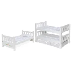 Badger Basket 1-2-3 Convertible Doll Bunk Bed With Bedding And Baskets - White Rose 11 Badger Basket 1-2-3 Convertible Doll Bunk Bed With Bedding And Baskets - White Rose -Doll Sale Shop GUEST 9243b43d ff46 4e9a 892f 256c2d943f34