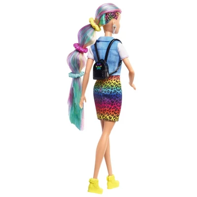 Barbie Leopard Rainbow Hair Doll - Rainbow Skirt 3 Barbie Leopard Rainbow Hair Doll - Rainbow Skirt - Image 3