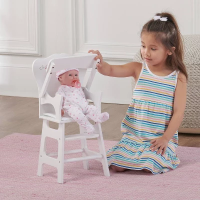 Badger Basket White Rose Doll High Chair 2 Badger Basket White Rose Doll High Chair - Image 2