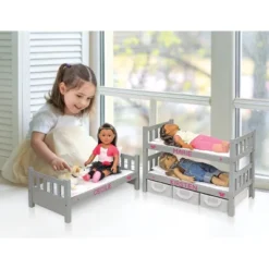 Badger Basket 1-2-3 Convertible Doll Bunk Bed With Baskets And Free Personalization Kit - Executive Gray -Doll Sale Shop GUEST 972f35d6 889e 446a b442 95dc0d51f841