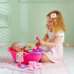JC Toys For Keeps! Baby Doll Bath Tub With Accessories