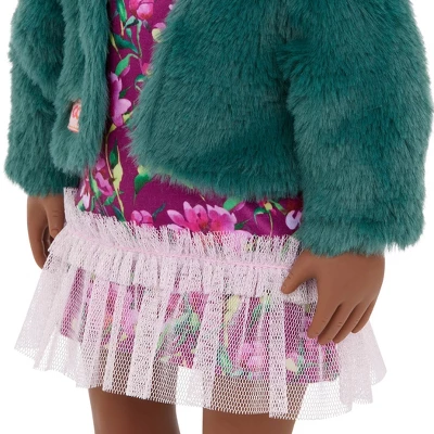 Our Generation Lucia 18" Fashion Doll With Faux-Fur Jacket & Floral Dress 2 Our Generation Lucia 18" Fashion Doll With Faux-Fur Jacket & Floral Dress - Image 2