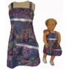 Doll Clothes Superstore Size 12 Geometric Flower Print Matching Girl And Doll Sundress