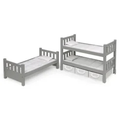Badger Basket 1-2-3 Convertible Doll Bunk Bed With Baskets And Free Personalization Kit - Executive Gray -Doll Sale Shop GUEST aad48eeb 8ee7 4ecc a121 ba1d0e35ce5d