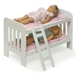 Badger Basket Doll Bunk Bed With Bedding, Ladder, And Free Personalization Kit - White/Pink/Gingham -Doll Sale Shop GUEST aec9e2ef 7f57 4b42 8224 794a859d497a