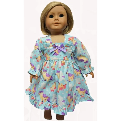 Size 7 Matching Girl And Doll Unicorn Print Nightgown 2 Size 7 Matching Girl And Doll Unicorn Print Nightgown - Image 2