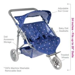 Adora Baby Doll Stroller, Starry Night Stroller Twin Jogger Stroller, Fits Dolls Up To 16 Inches -Doll Sale Shop GUEST b6023f47 5538 4786 8958 1346339a9d89
