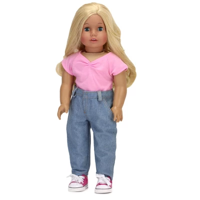 Sophia’s High Rise Loose Fit Jeans For 18" Dolls, Blue 1 Sophia’s High Rise Loose Fit Jeans For 18" Dolls, Blue
