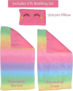 The New York Doll Collection Unicorn Wooden Doll Bed