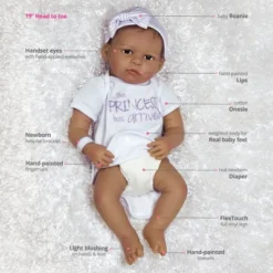 Paradise Galleries Real Life Baby Doll The Princess Has Arrived. 20 Inch Reborn Baby Girl Crafted In Silicone - Like Vinyl & Weighted Cloth Body -Doll Sale Shop GUEST bd5d9589 da9b 49fc 8468 ffd4c1dae1eb